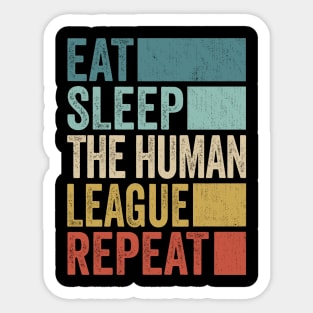 Funny Eat Sleep The Human Repeat Retro Vintage Sticker